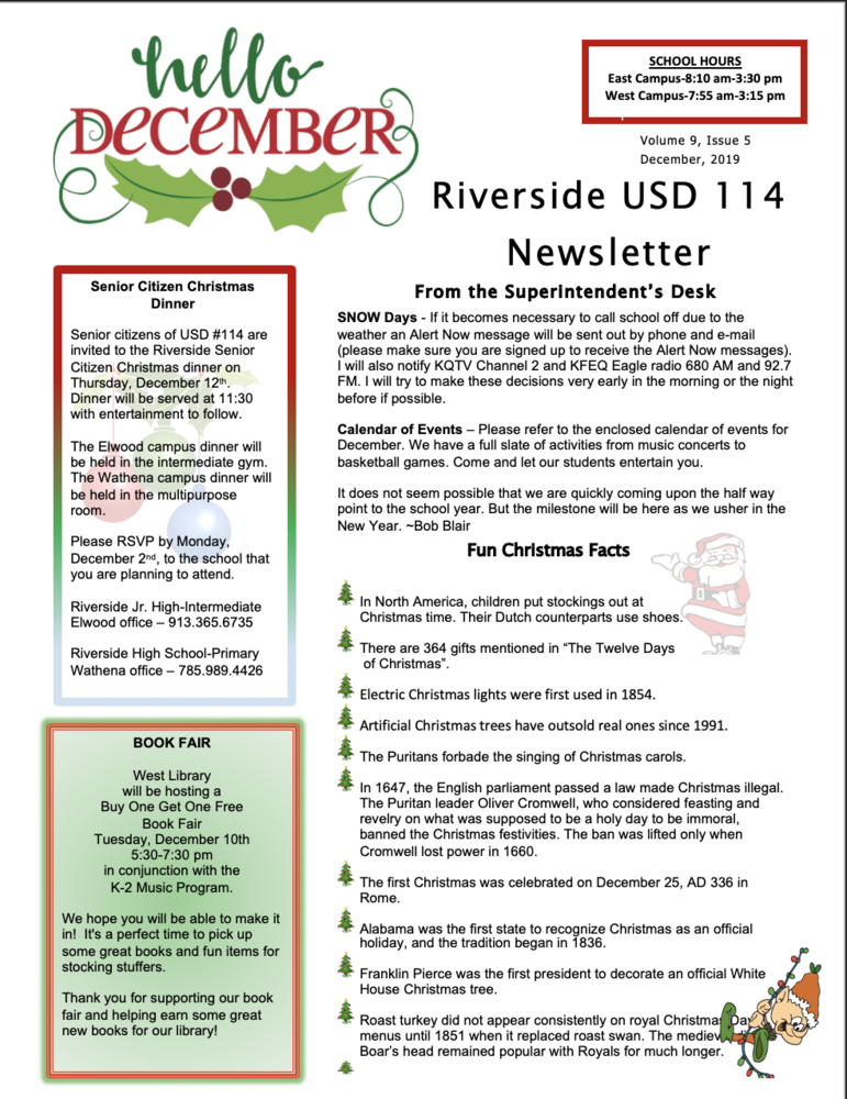 December newsletter