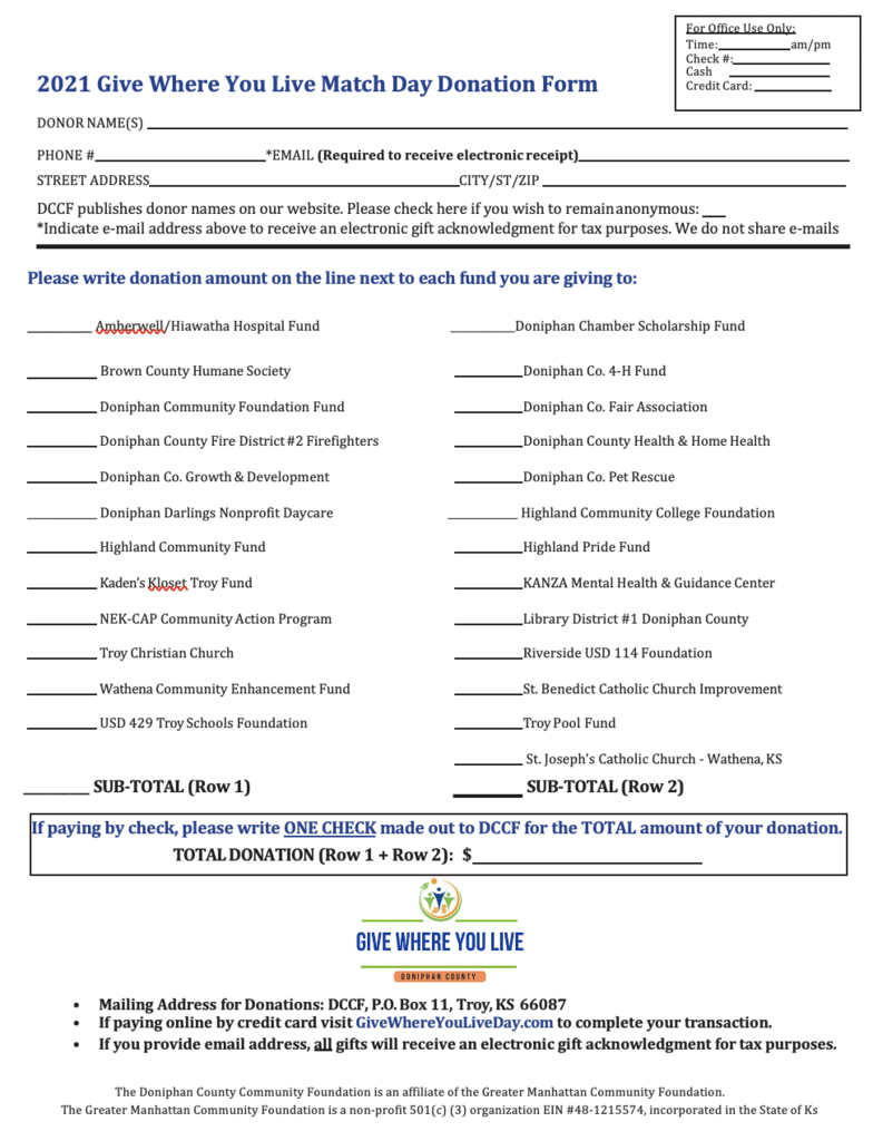 donation form